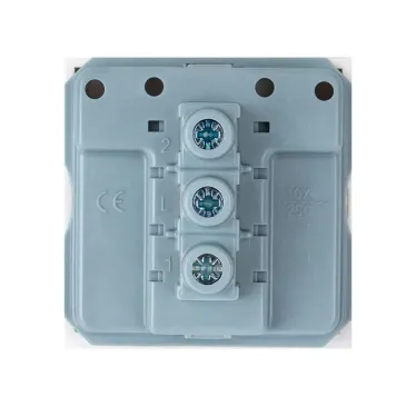 Выключатель 10А, 1 клавишный проходной без индикатора