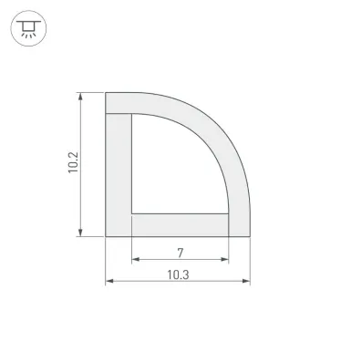 Профиль WPH-KANT-H10-2000 OPAL (ARL, Пластик)