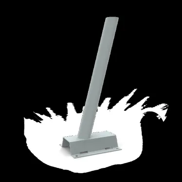 Кронштейн для уличных светильников на столб под бандажную ленту 122х150х400 D48 мм