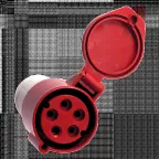 Розетка кабельная 32А 3Р+N+Е IP44 переносная 380В