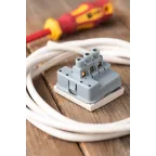 Выключатель 10А, 1 клавишный проходной без индикатора