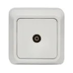 Рим Розетка телевизионная TV 75Ом 5-862МГц белая