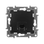 ETIKA Розетка компьютерная RJ45 категория 6 UTP антрацит