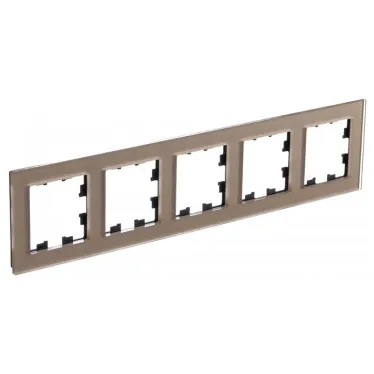 ATLASDESIGN NATURE рамка пятипостовая, ОРГАНИЧЕСКОЕ СТЕКЛО ШАМПАНЬ