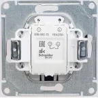 Выключатель одноклавишный, с подсветкой, схема 1а, в рамку, шоколад