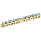 Шина нулевая с заземлением 6х9мм 14/1 крепление по центру