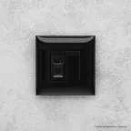 Avanti Розетка телефонная в стену одинарная, ''Черный квадрат''
