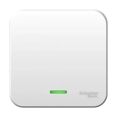 Выключатель BLANCA одноклавишный наружный (схема 1) с подсветкой и монтажной пластиной 10а 250b белый