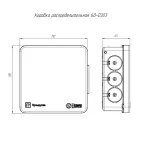 Коробка распределительная для прямого монтажа двухкомпонентная безгалогенная (HF) 100х100х40 (90шт/кор)