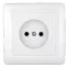 ХИТ Розетка скрытая без заземления 250В 10А белая