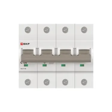 Автоматический выключатель ВА 47-125 4P 100А (C) 15кА PROxima