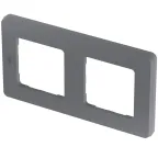 Рамка 2 поста INSPIRIA дымчатая