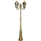 Светильник НТУ-2х60w столб-2м.Е27,IP44,чер.зол. Feron