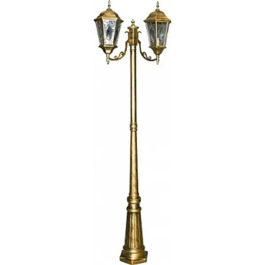 Светильник НТУ-2х60w столб-2м.Е27,IP44,чер.зол. Feron