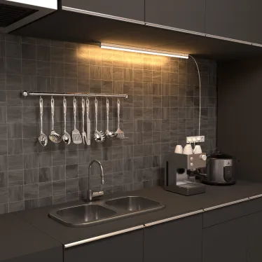 Светильник линейный светодиодный ДБО 12 Вт 1000 лм 3000К AC 220В IP20 865х22х36мм крепления провода и коннекторы входят в комплект TL Black Gauss