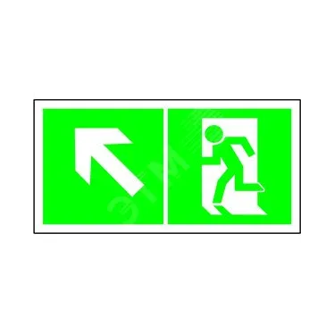 Знак безопасности BL-2010B.E34"Напр. к эвакуационному выходу налево вверх" | a18141 | Белый свет