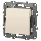 Выключатель, 10АХ-250В, Эра Elegance, сл.кость,14-1101-02