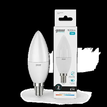Лампа светодиодная LED 12 Вт 920 лм 4100К свеча нейтральный E14 AC 220В Elementary Gauss