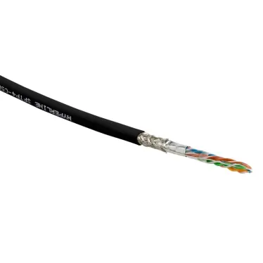 Витая пара SF/UTP кат 5e 4 пары AWG24 solid IN LSZH нг(А)-HF черный 305м