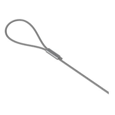 Трос оцинкованный с петлей и замком 2 м, толщина 2,0 мм, Сендзимир цинк