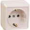 Розетка наружная Октава бежевая 16А