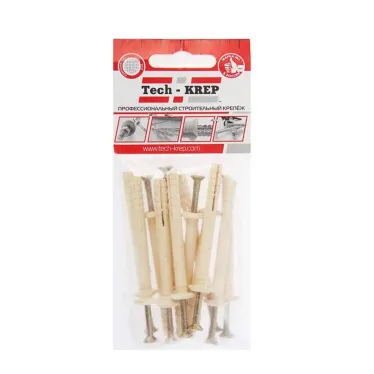 Дюбель-гвоздь 6х60 цилиндрический бортик, нейлон (12шт)