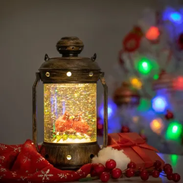 Светильник декоративный новогодний Красный кардинал, теплый белый LED, h 18см, 3хАА, таймер 6 ч, IP20