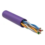 Витая пара U/UTP кат 6 4х2х23AWG solid LSZH 305м фиол