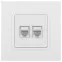 Розетка 2хRJ45, Эра Elegance, белый, 14-3108-01