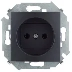 Розетка без заземления 2Р 16A 250В цвета графит S15