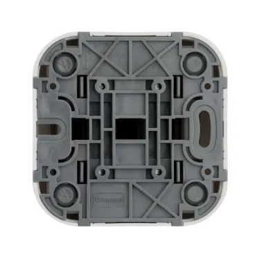 Quteo Выключатель двухклавишный наружный белый 10А