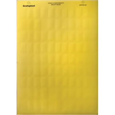 Табличка маркировочная 12х9мм. Полиэстер. Желтая (286 шт. на пластине, упак. по 10 листов)