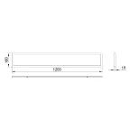 Светильник светодиодный ДВО/ДПО SPO-7-40-6K-P (4) 40Вт 6500К 3600Лм IP40 1200x180 призма