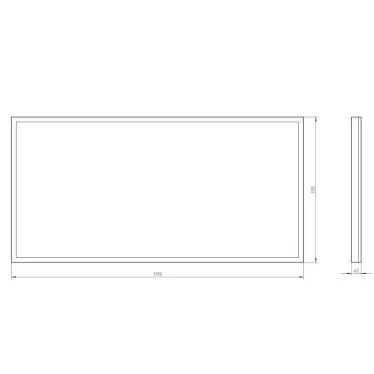 Светильник светодиодный SPO-960-3-40K-062 62Вт 4000К 6720Лм 1195x595x40 матовый