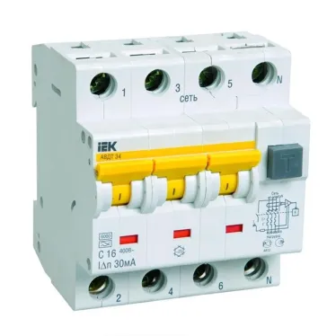 Выключатель автоматический дифференциальный АВДТ 34 C50 30мА(Электронный)