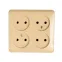 ЭТЮД Розетка четырехместная наружная без заземления без шторок 16А 250B кремовая