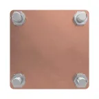 Соединитель полоса - полоса 80х70 мм медь