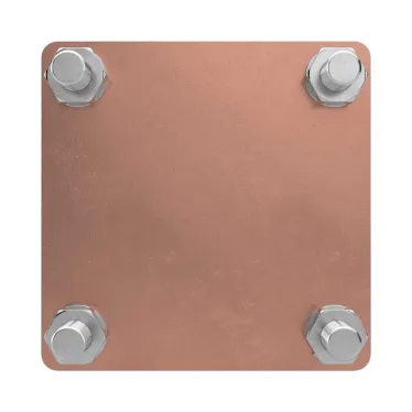 Соединитель полоса - полоса 80х70 мм медь