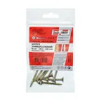 Шуруп универсальный 5х40 потайная головка, остроконечный, желтопассивированный (10шт) - пакет