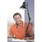 Светильник настольный на струбцине черный N-121-E27-40W-BK