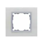 Рамка на 1 пост, S82N, сталь матовая - алюминий (металл)