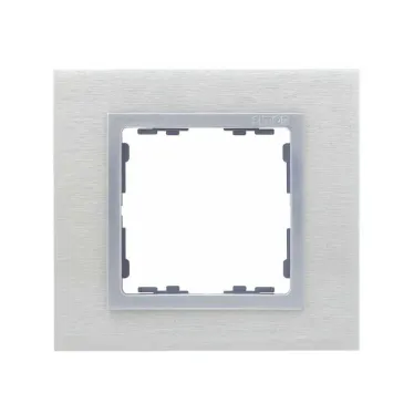 Рамка на 1 пост, S82N, сталь матовая - алюминий (металл)