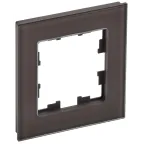 BRITE Рамка 1 пост РУ-1-2-БрТБ стекло бронза