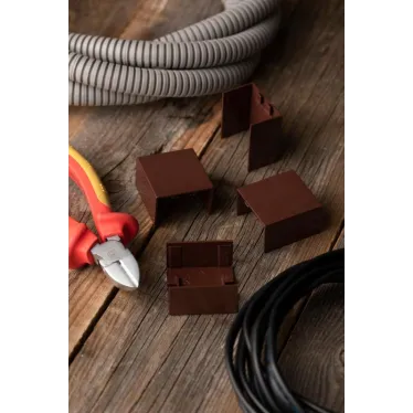 Соединитель (40х25) (4 шт) Plast под темное дерево