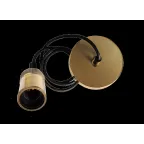 Патрон подвесной декоративный PLC со шнуром RETRO E27 230V/1M ANTIQUE BRONZE золотой