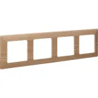 Valena LIFE Рамка 4 поста светлое дерево универсальная