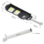 Консольный светильник на солн. бат.,COB,с кронштейном,40W,с датч.движ., ПДУ,750Лм, 5000К, IP66