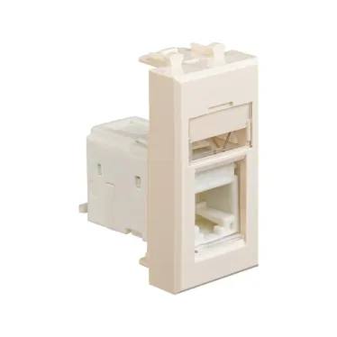Компьютерная розетка ''Ванильная дымка'' ''Avanti'' RJ-45 модульная, кат. 6, 1 мод