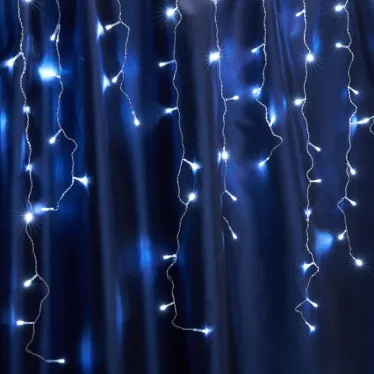 Гирлянда бахрома LED синий 5.3х0.7м IP44