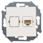 15 Розетка компьютерная RJ45 категория 5е слоновая кость